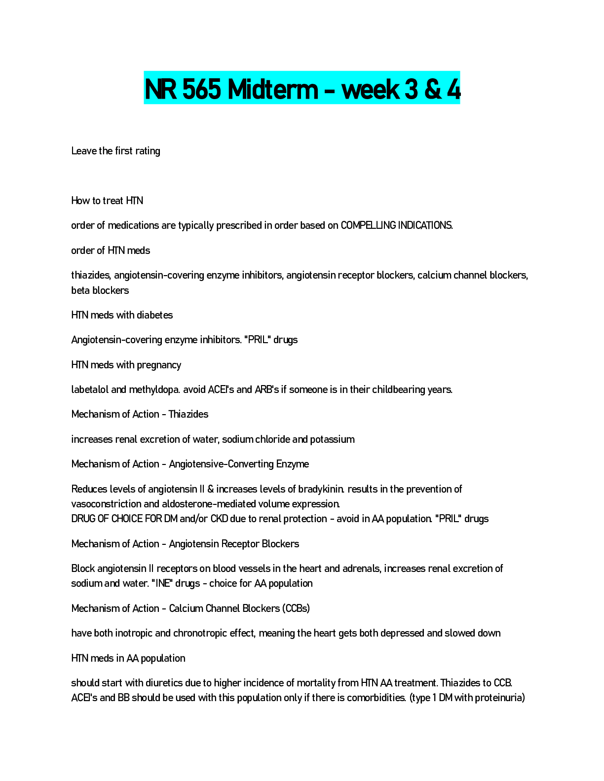 Preview image for NR 565 Midterm - week 3 & 4